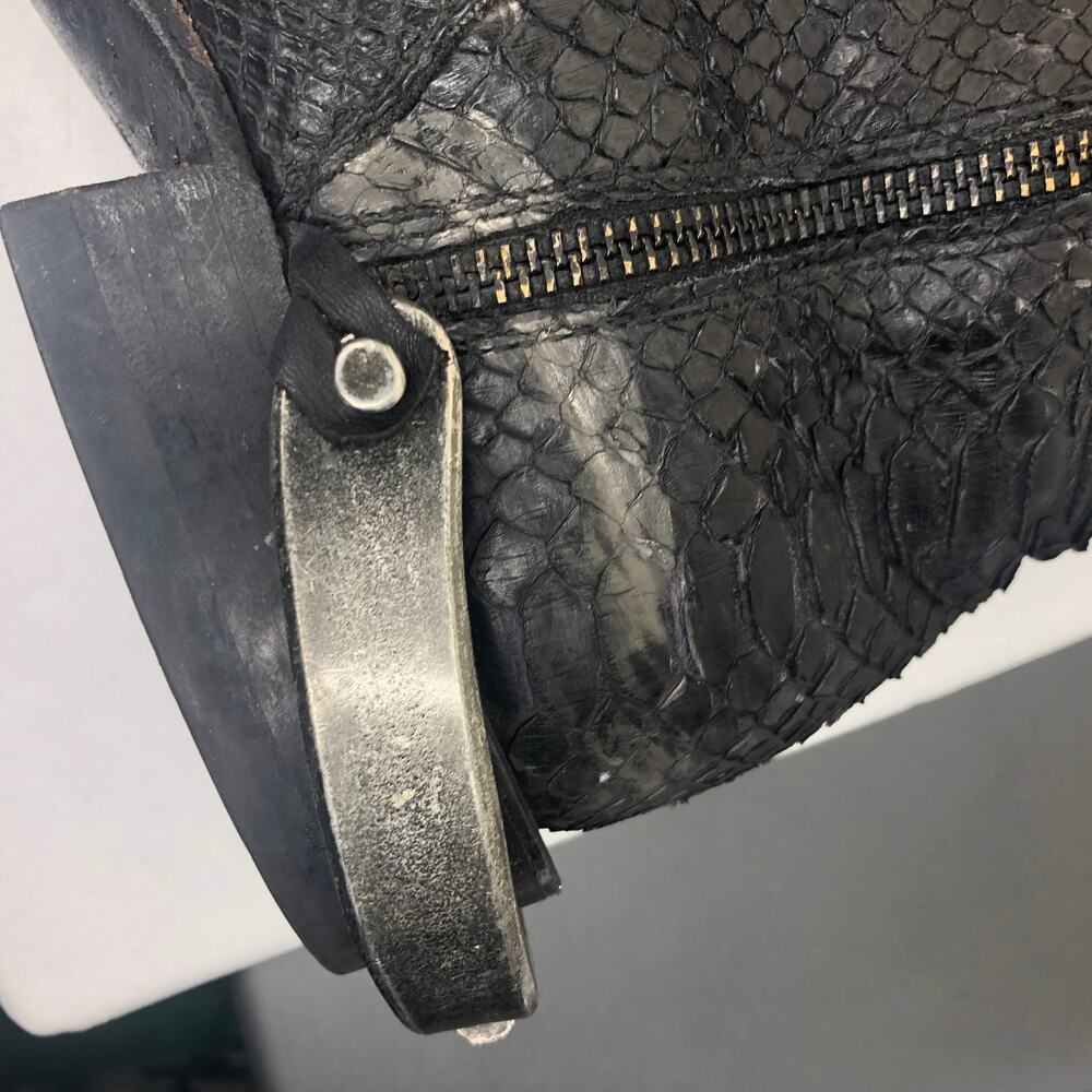 Lucchese Bootmaker Python Exotic Leather Black Sh… - image 8